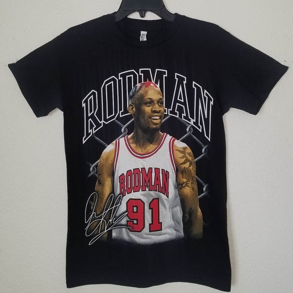 Dennis Rodman #91 Chicago Bulls Championship Era Unisex T-Shirt – Small – 3XL - Picture 1 of 2